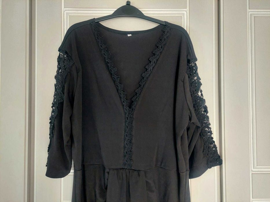 Rochie ocazie neagră cu dantelă,  mărimea L-XL Produs NOU