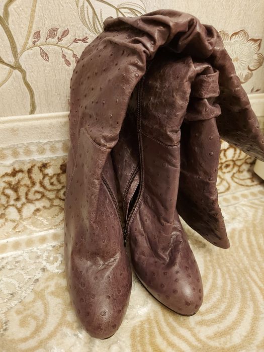 Сапоги италия из страусиной кожи