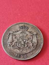 Monede 1 leu 1874