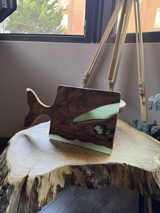 Фруктиера и Дъска за рязане - дърво и епоксидна смола