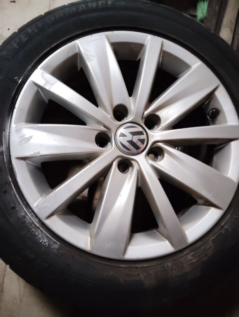 4 Roti aliaj VW Passat B7 Golf cauciucuri vară