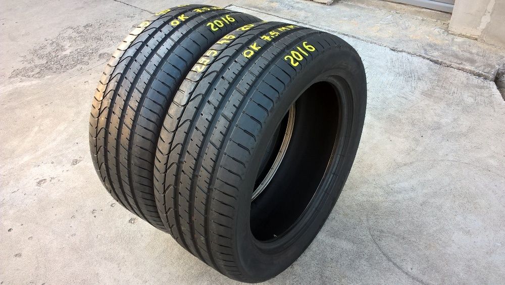 Doua anvelope vara 295 45 20 pirelli p zero run flat profil de 7,5 mm