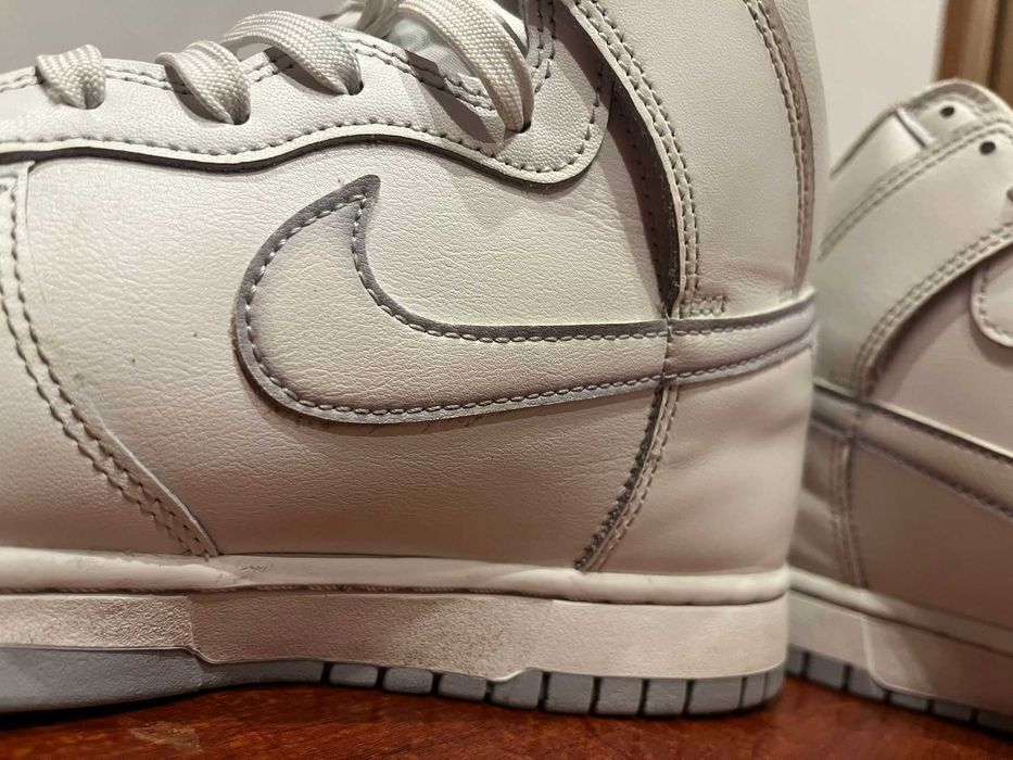 Nike dunk High retro alb si gri