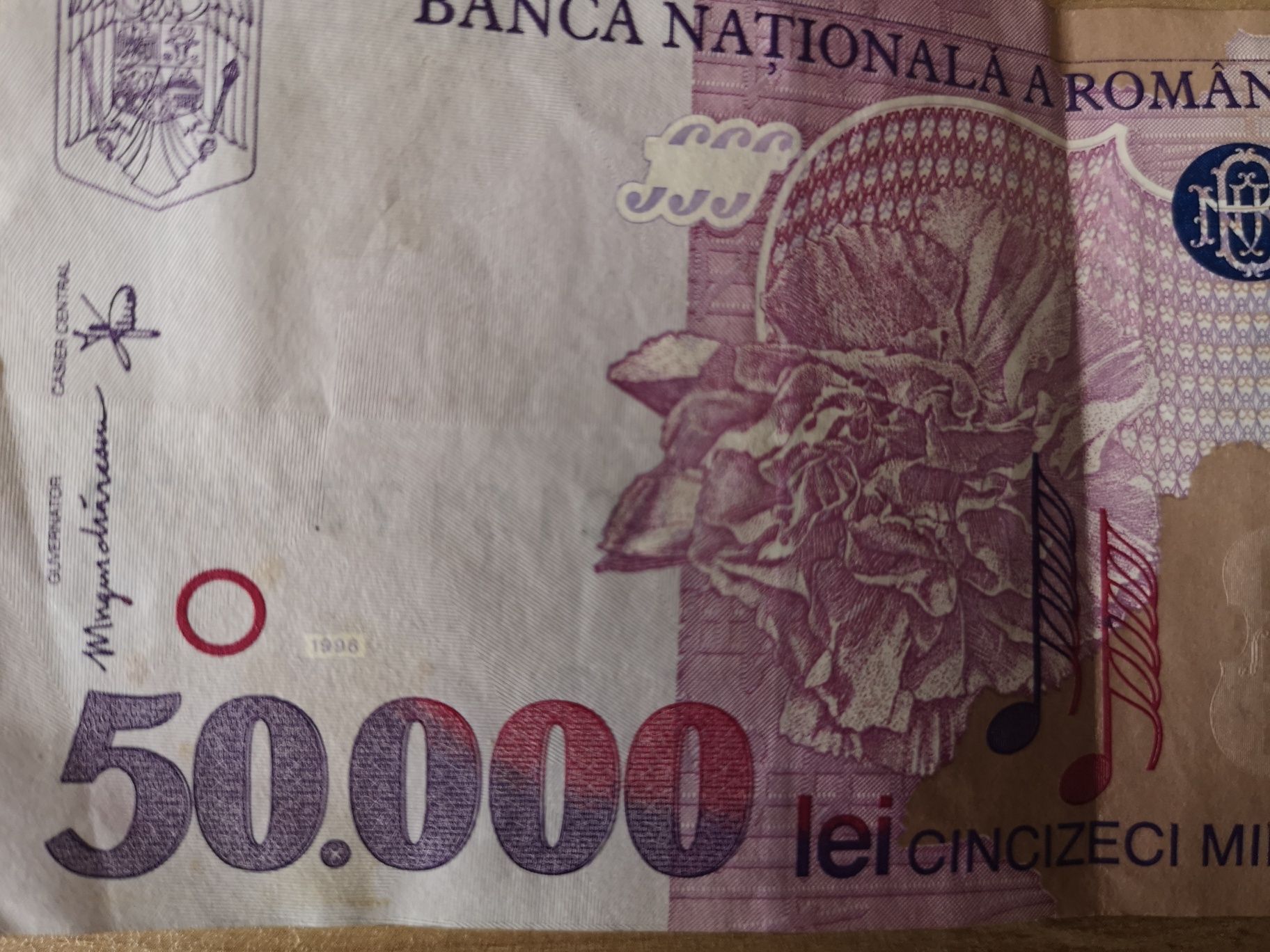 Bancnota 50000 lei An 1996