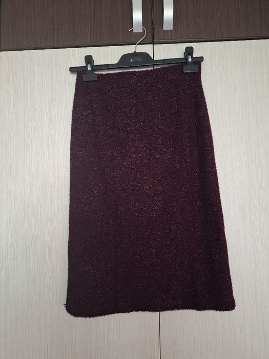 Fustă vișinie midi