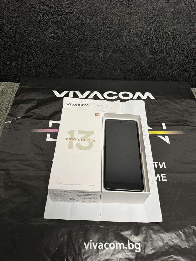 КАТО НОВ 256GB Xiaomi Mi 13 Lite 5G Vivacom Гаранция  2025г. Black