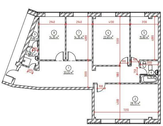 Продается 5 ком. квартира 141 кв.м. в новостройке Dream House