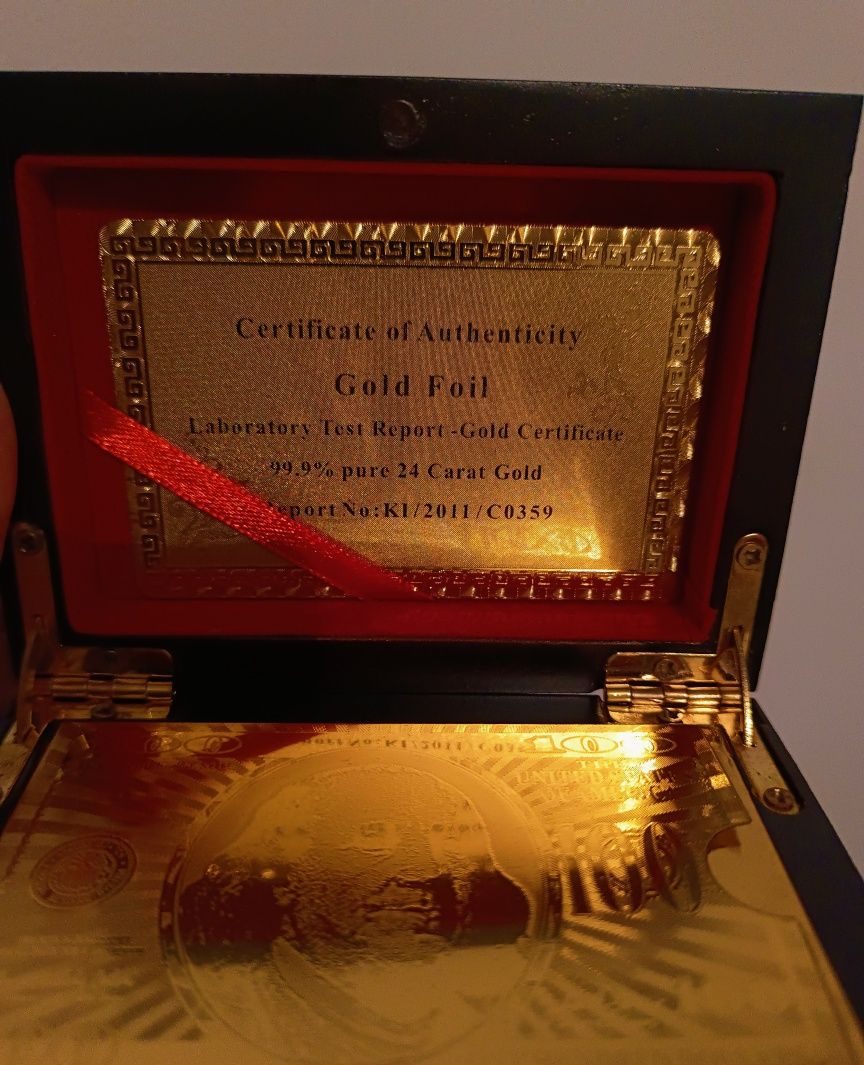 Золотые карты с сертификатом