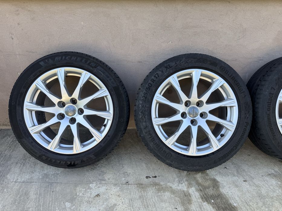 Anvelope vara 225 50 17,jante aliaj Audi originale