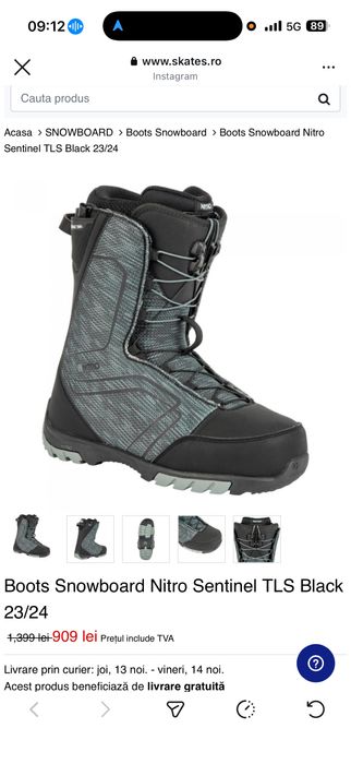 Boots Snowboard Nitro Sentinel - Size 42