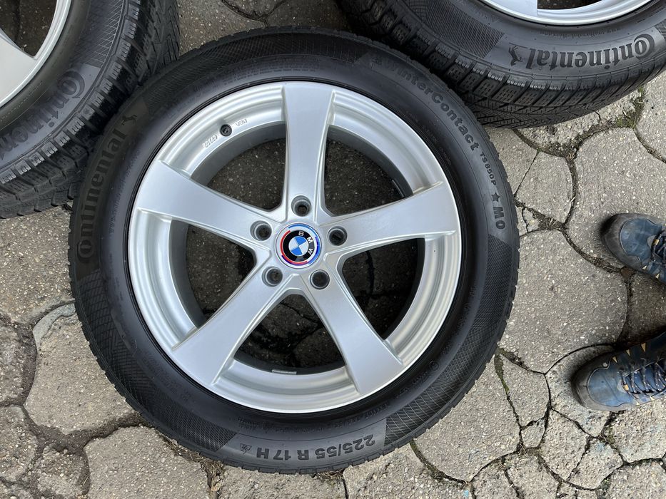 Jante aliaj 5x120mm, anvelope iarna 225/55 R17, BMW F10, F11, E60, X1