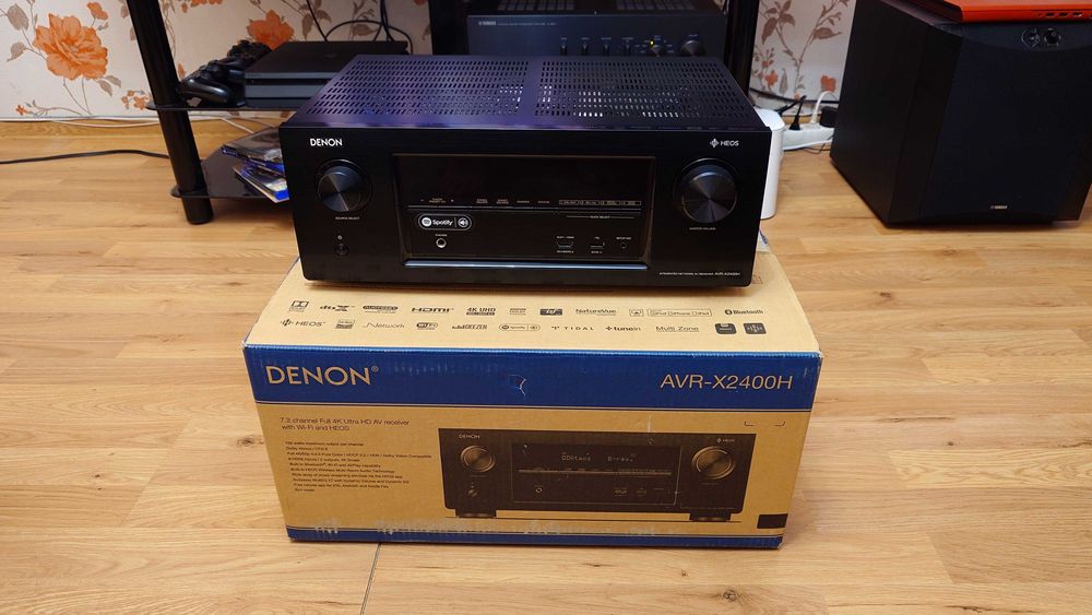 Denon AVR x2400H 7.2 канален 4K Аудио-видео ресивър с Dolby Atmos