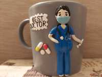 Cadou cana personalizata doctor handmade