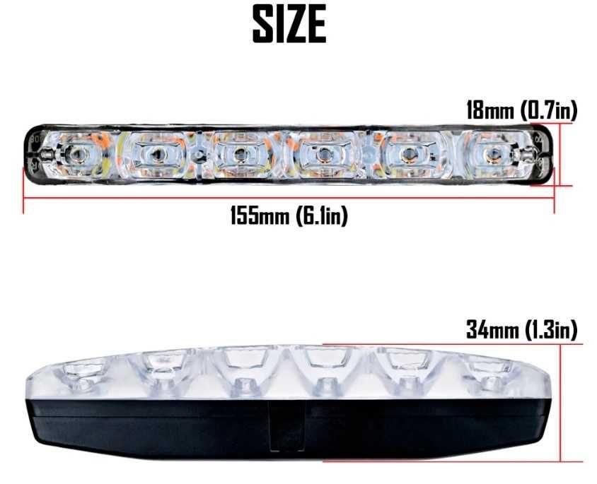 Комплект Предни Мощни Led Лед Диодни Дневни Светлини 12V