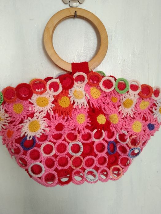 Летняя вязаная сумка