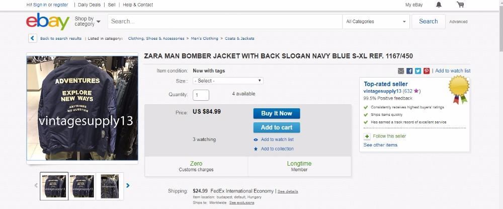 L Zara Men Bomber Jacket With back slogan