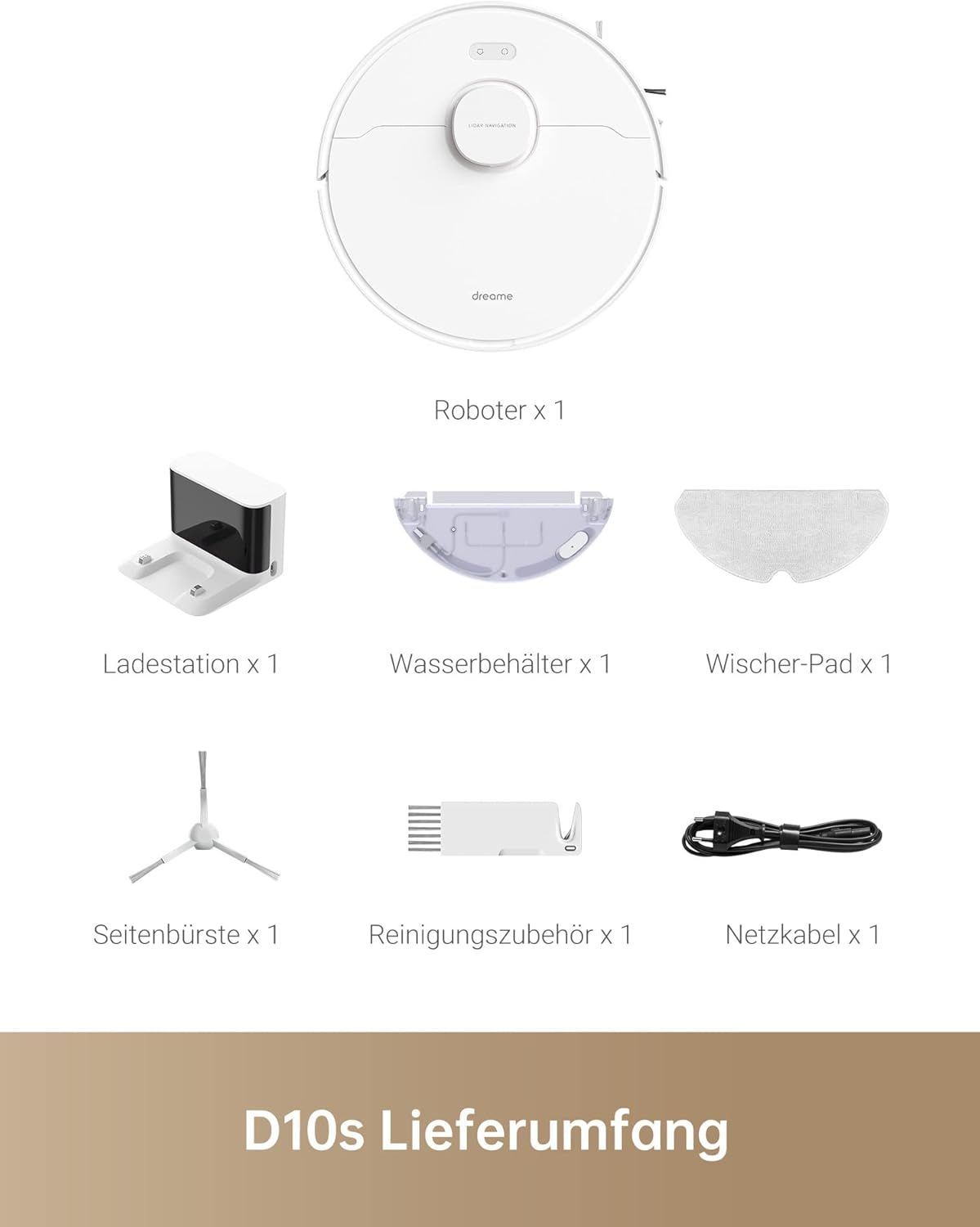 Robot de Aspirare Dreame D10s, aspirator si mop, 5200 mAh