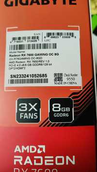 Продавам нова видеокарта GIGABYTE AMD RADEON RX 7600 GAMING OC