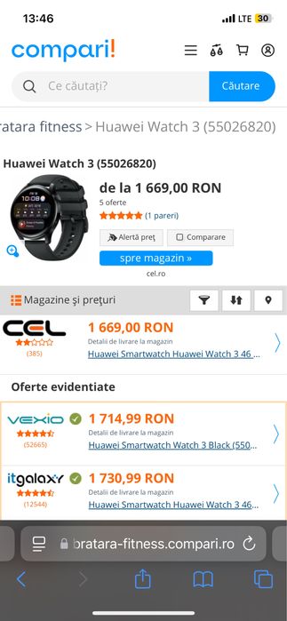 Smartwatch Huawei watch 3