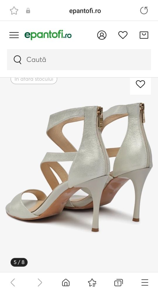 Pantofi cu toc din piele