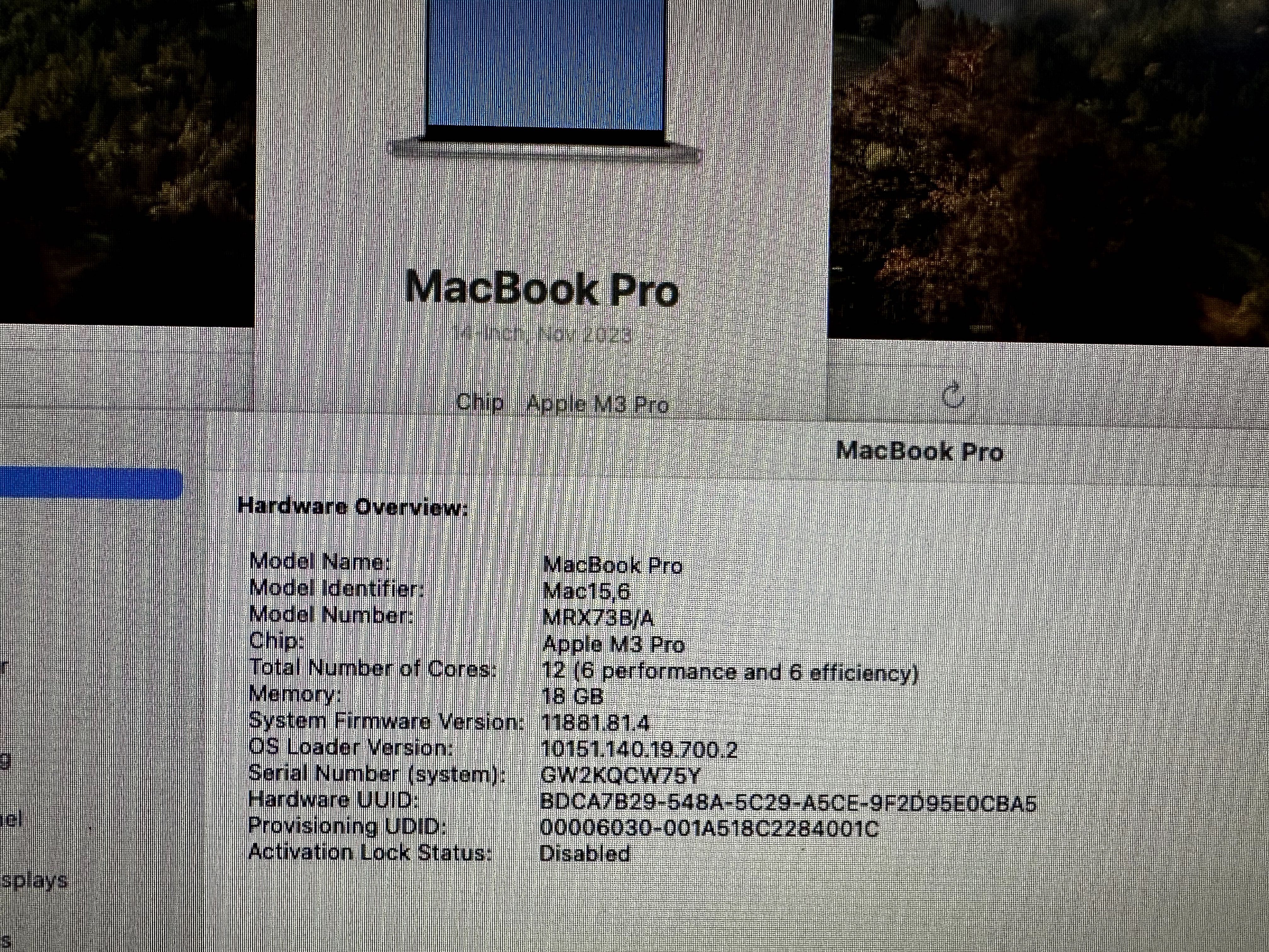 Apple Macbook Pro M3 Pro A2992 М3 ПРО чип 14 инча 2023г