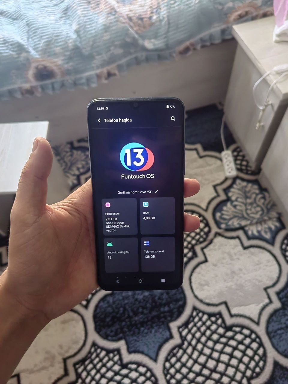 Vivo y31 128gb sotiladi