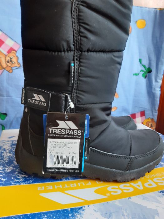 CIABОO/Trespass Черни боти от ест.кожа обърната №37