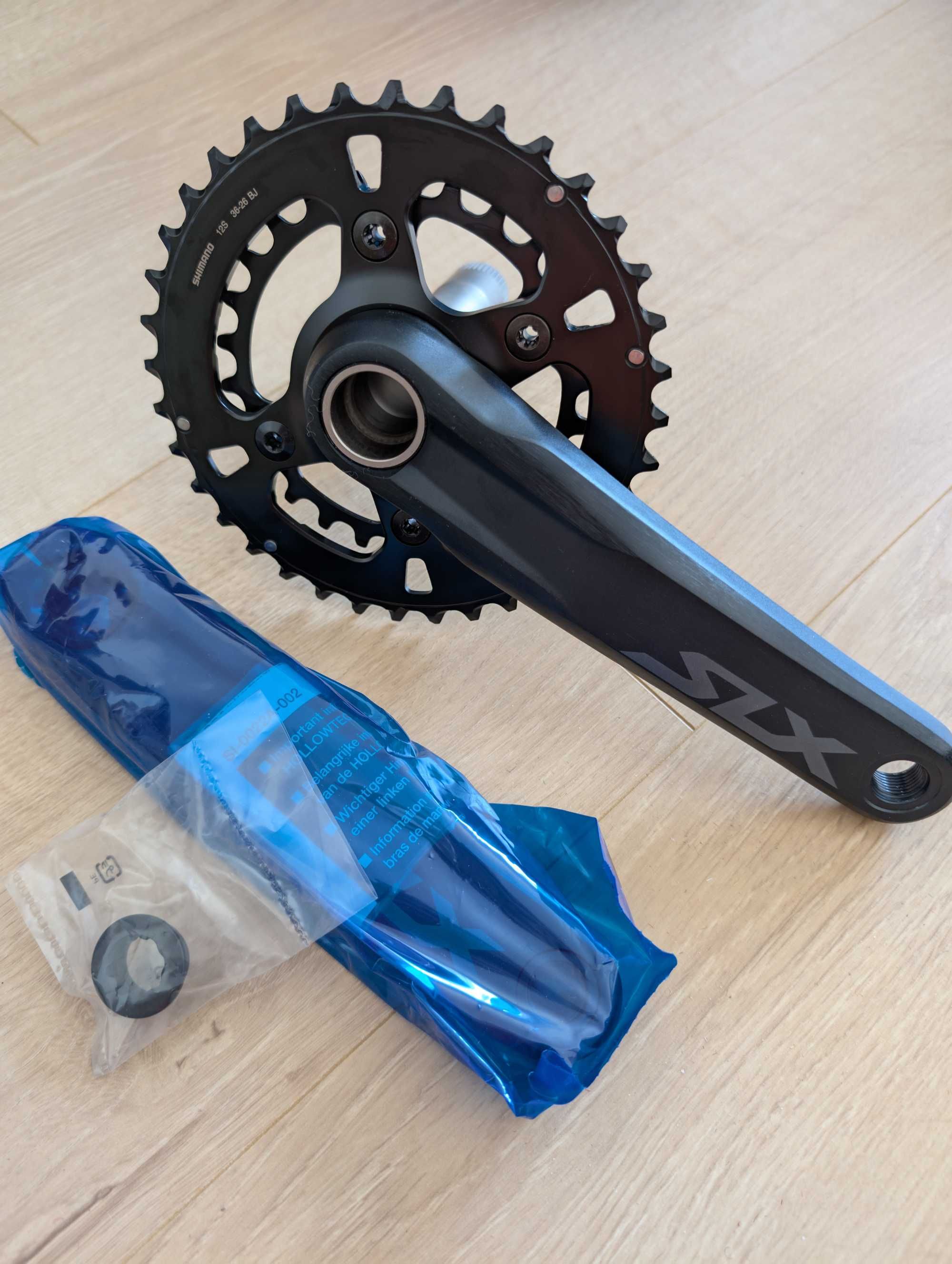 Angrenaj pedalier bicicleta E*Thirteen TRS+ si Shimano SLX FC-M7100-2