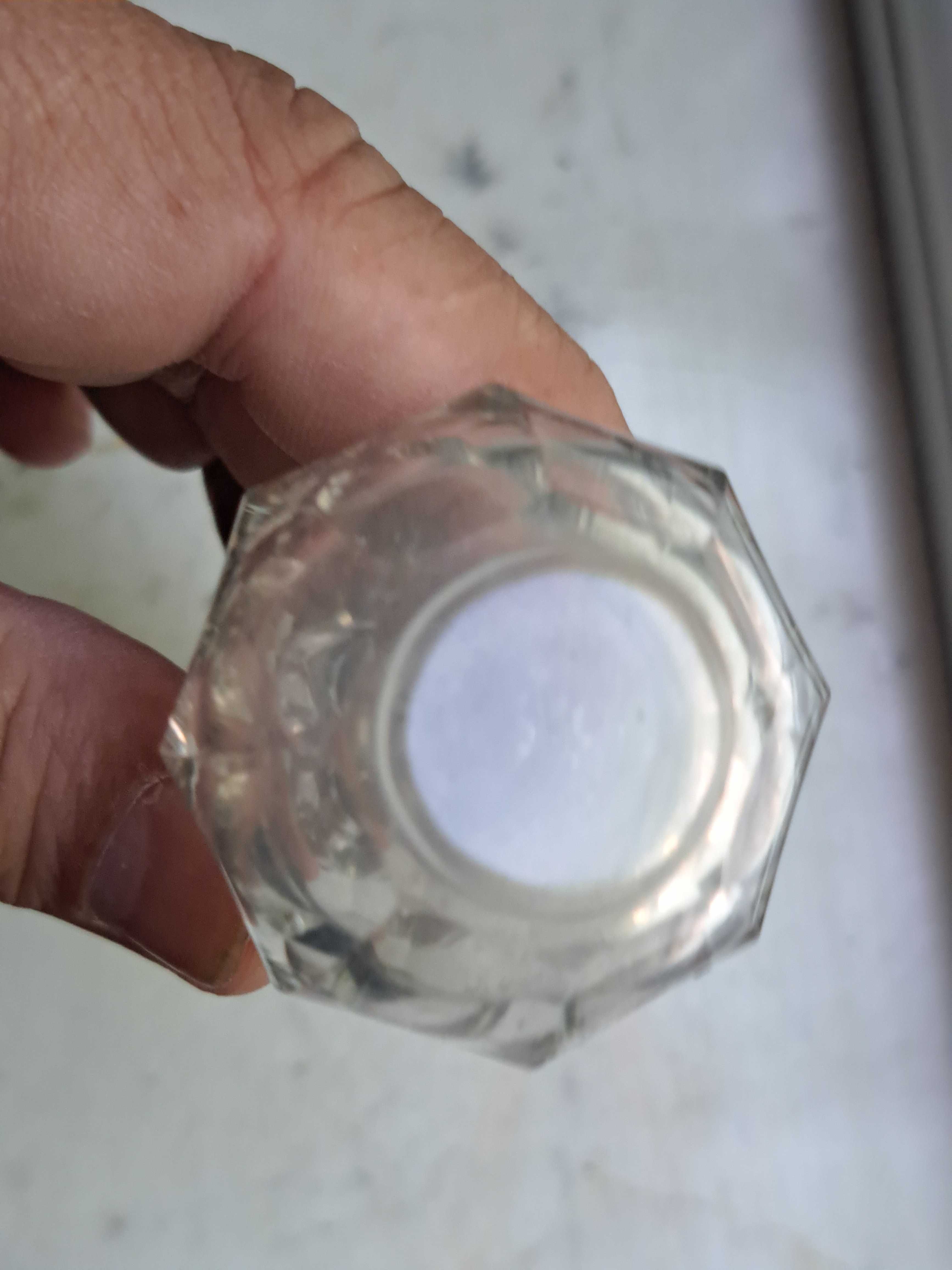 Френско кристално шише за парфюм със сребърен обков