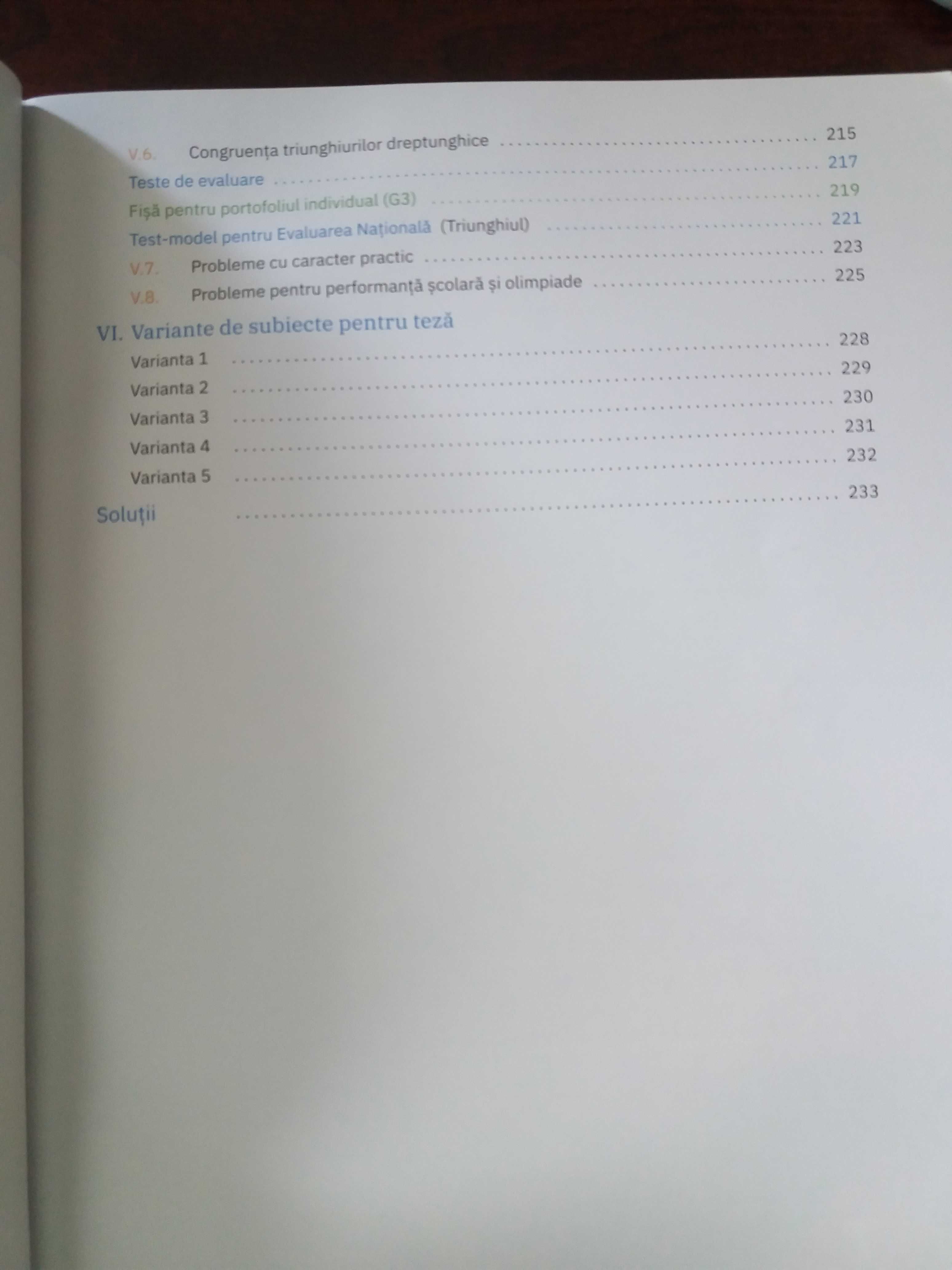 Matematica clasa a 6-a semestrul I