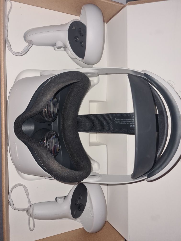 Ochelari VR META Oculus Quest 2, 128 GB, Alb si Strap pentru Oculus