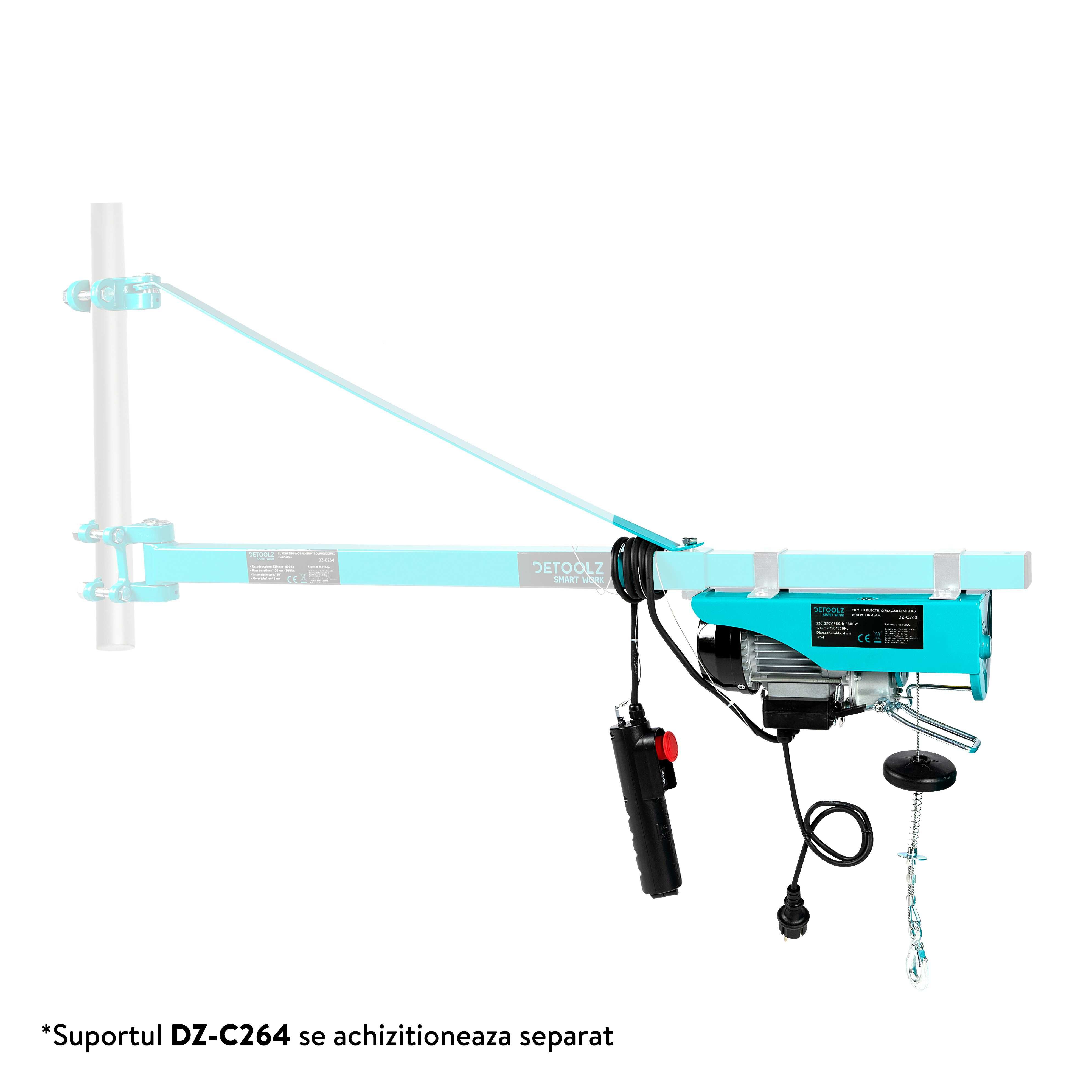 Electropalan troliu electric macara 500kg 800W fir 4mm (DZ-C263)