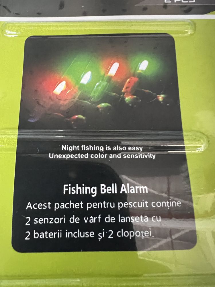Set 2 Bastoane Electronice Pentru Pescuit Nocturn Pt FEEDER + Clopotel