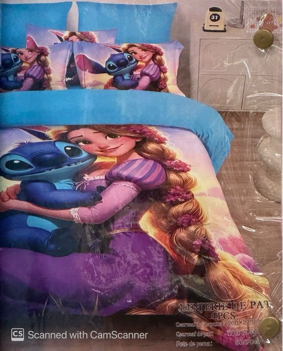 Lenjerie pat copii- 4 piese