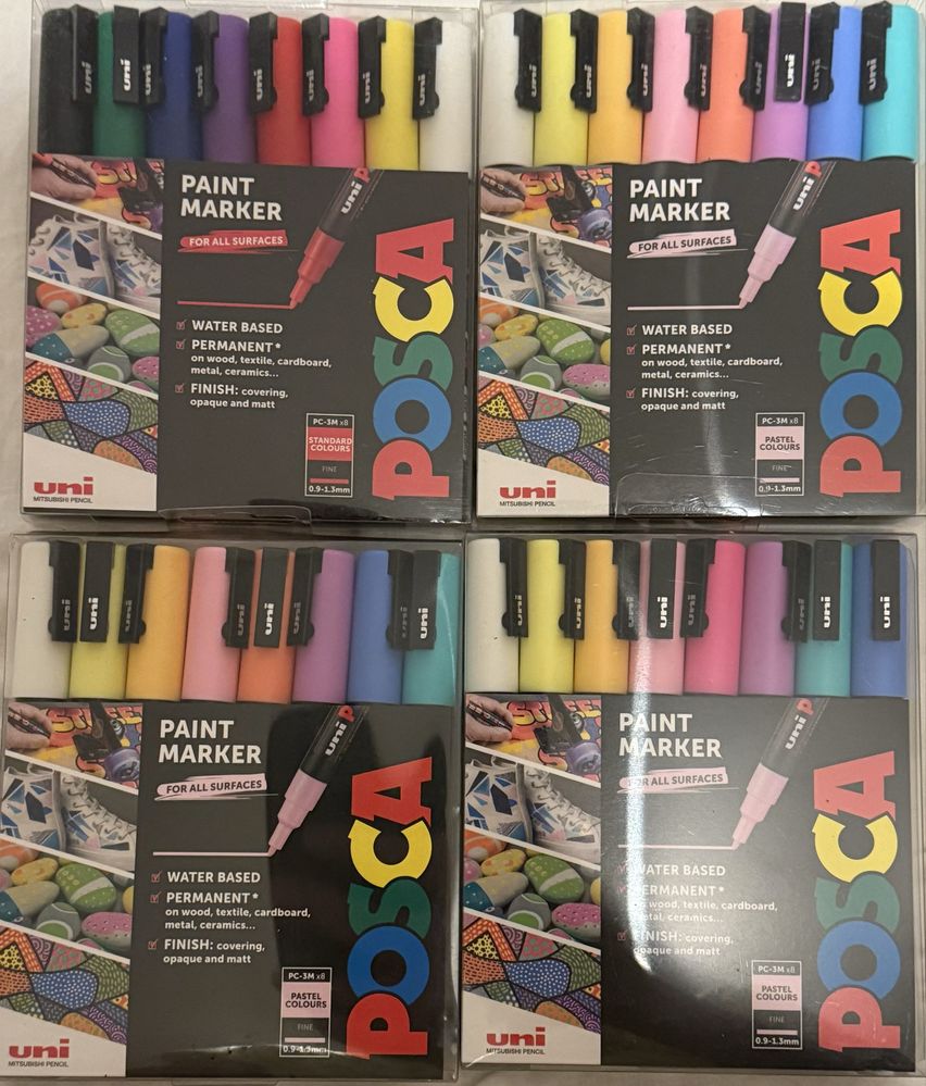 Posca pachet de 8 noi sigilate