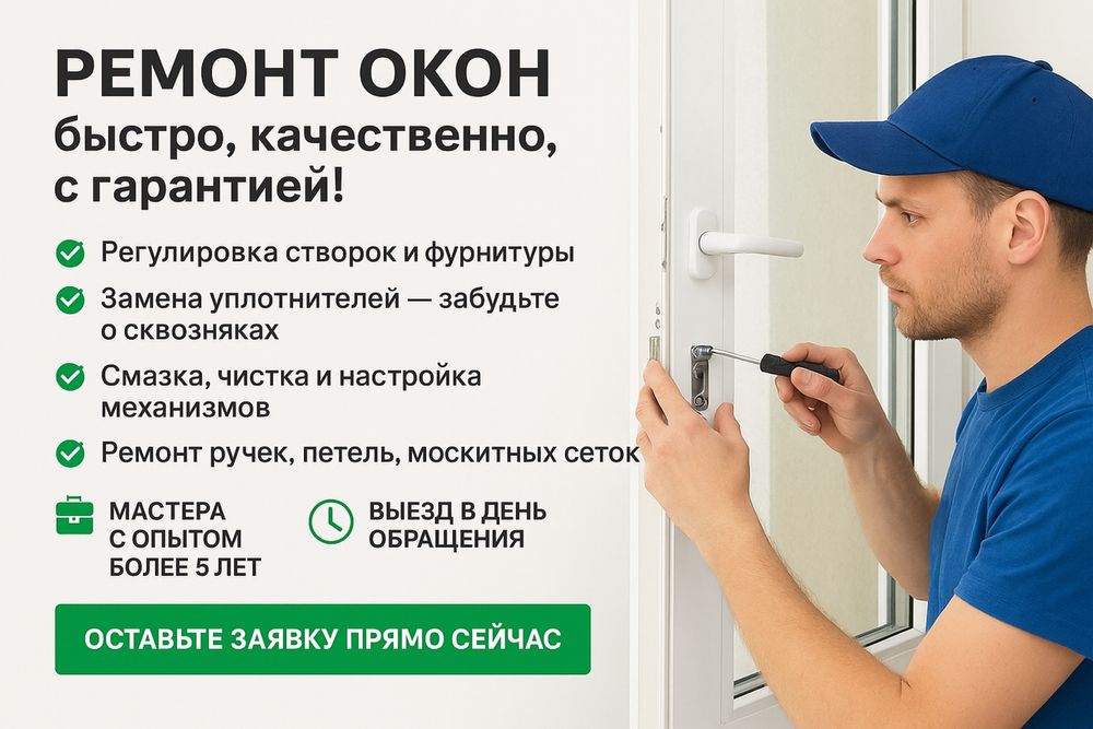 Ремонт окон акция
