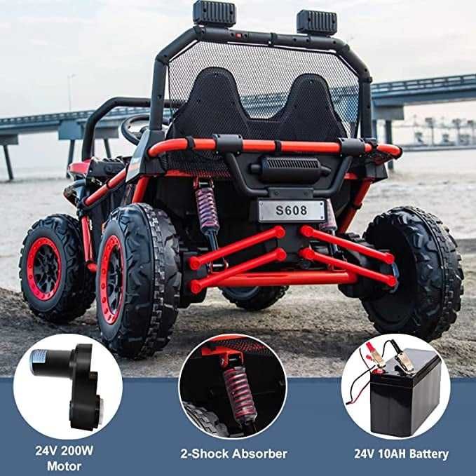 UTV electric pentru 2 copii Dune-Buggy 300W 24V, roti MOI BLACK FRIDAY