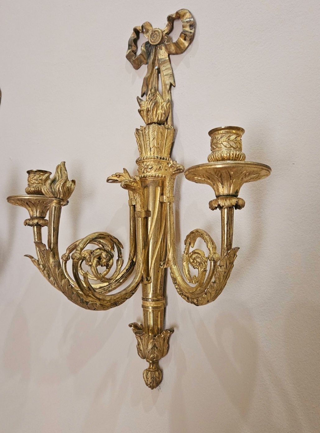 бронзови аплици 1780г. Светлините на Louis XVI.