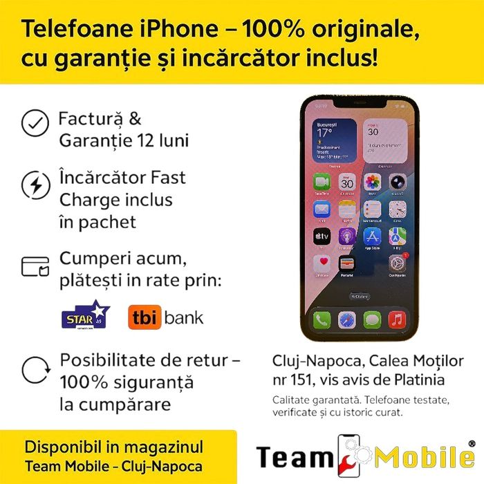 iPhone 12 Pro Max Graphite 128 GB Sănătate Baterie 100%