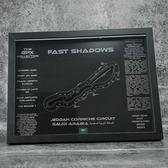 Jeddah – Hartă 3D circuit Formula 1 Saudi Arabian GP • GPX Collection