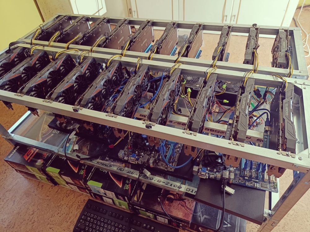 Mining rig / Майнинг риг 20 х GeForce GTX G1 1070 8GB