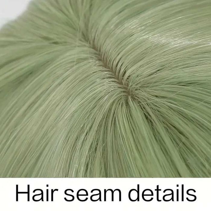 Права аниме светло зелена перука с бретон