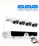 Supraveghere wireless 4 camere FULL HD,transmisie 500 metri,H265, Nou