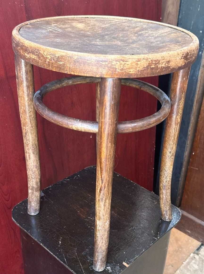 Taburet Vintage din lemn Stil Thonet; Scaun; Scaunel
