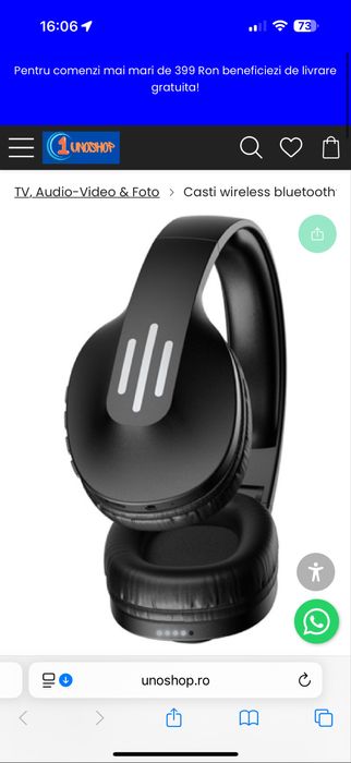 Casti wireless bluetooth® V5.3 Rhythm L9 RIVERSONG + Gratuit Set cablu