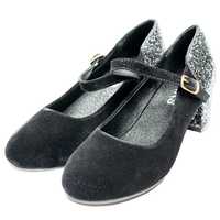 Pantofi cu toc eleganti pentru fete F17 | Pantofi negri pentru copii