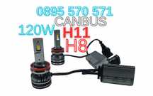 Силни Led Лед Крушки Krushki H11 Х11 H8 Х8 120W Canbus