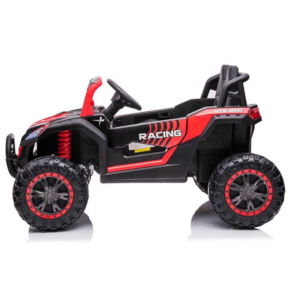 UTV electric copii 1-6 ani YSA Racing cu 2 locuri 4x4, Roti Moi #Rosu