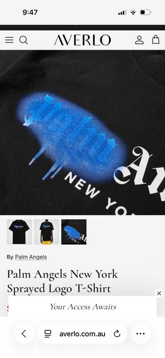 Palm Angels New York Sprayed Logo T-Shirt