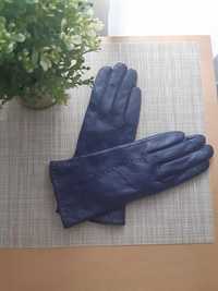 Mănuși piele albastre